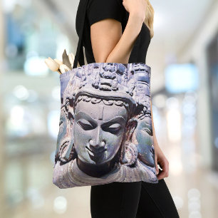 Bolsa Tote "Reflita" a foto asiática da estátua das caras d