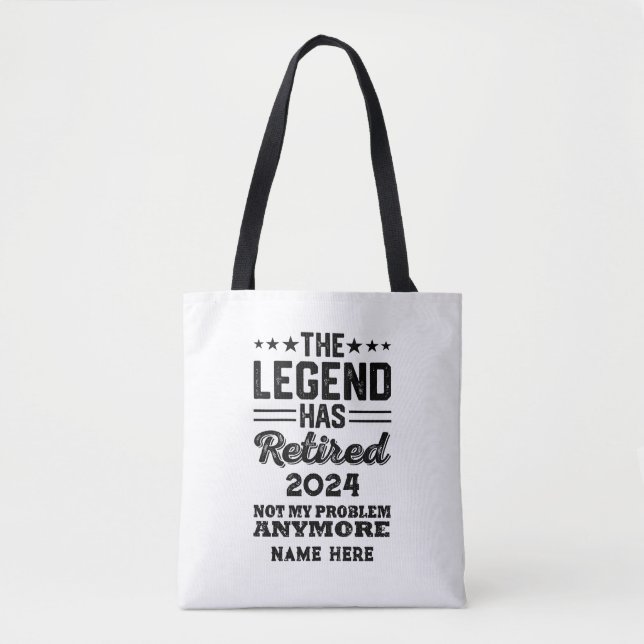 Bolsa Tote Reforma personalizada A Legenda se aposentou (Frente)