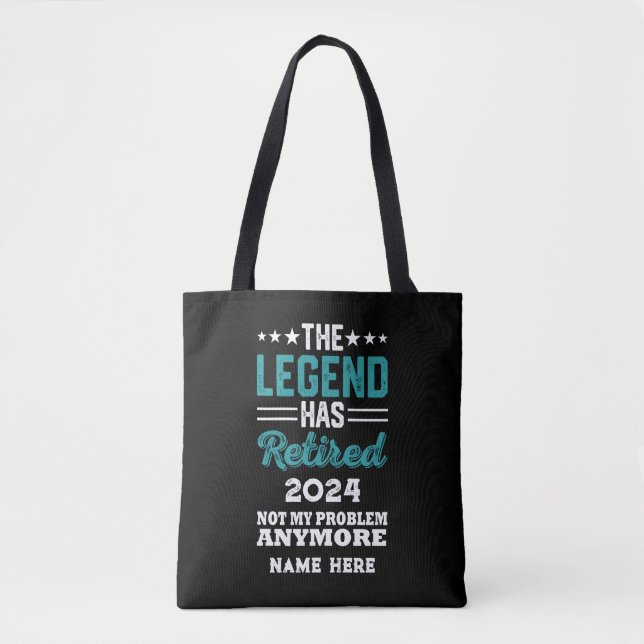 Bolsa Tote Reforma personalizada A Legenda se aposentou (Frente)