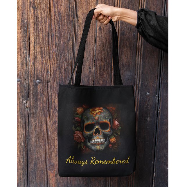 Bolsa Tote Regal Bloom Sugar Skull, personalizado (Criador carregado)