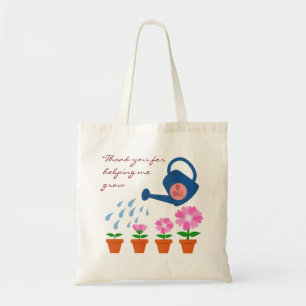 Bolsa Tote Regando a Planta Obrigado Presente Professor