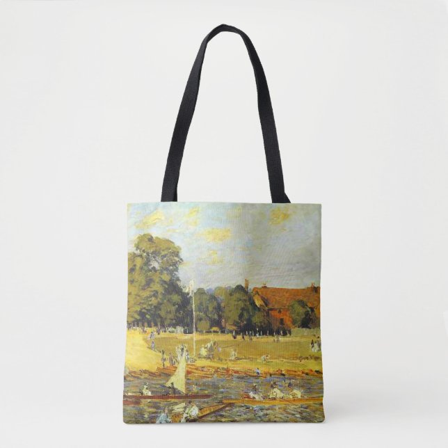 Bolsa Tote Regata em Hampton Court Alfred Sisley Poster (Frente)