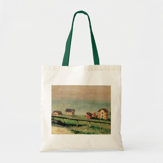 Bolsa Tote Regatta em Villerville por Gustave Caillebotte (Frente)