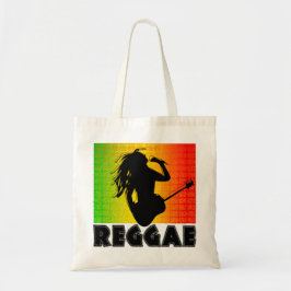 Bolsa Tote Reggae Music Rasta e Guitar Budget Tote Bag