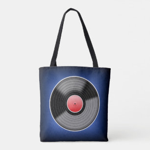 Bolsa Tote Registro de vinilo - Fade azul.