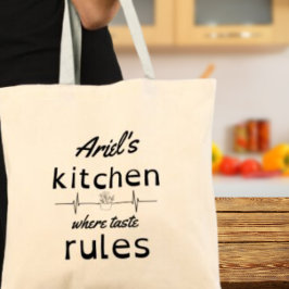 Bolsa Tote Regras de gosto personalizadas Gifm Cook Foodie Gi