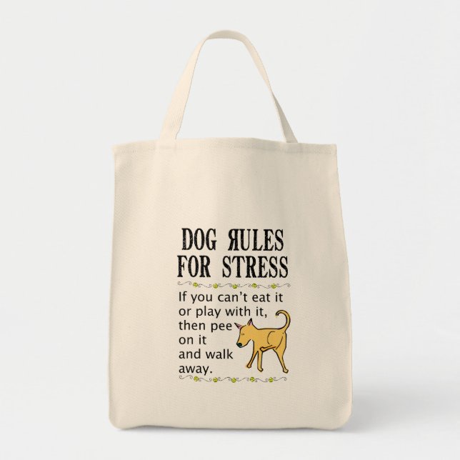 Bolsa Tote Regras do cão para o esforço (Frente)
