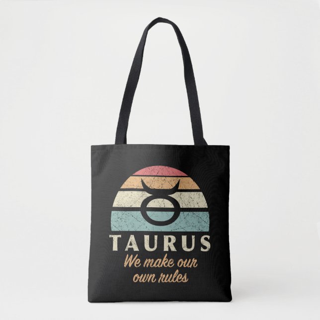 Bolsa Tote Regras Encantadas Taurus Zodiac (Frente)