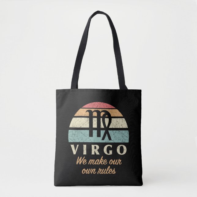 Bolsa Tote Regras Engraçadas do Virgo Zodiac (Frente)