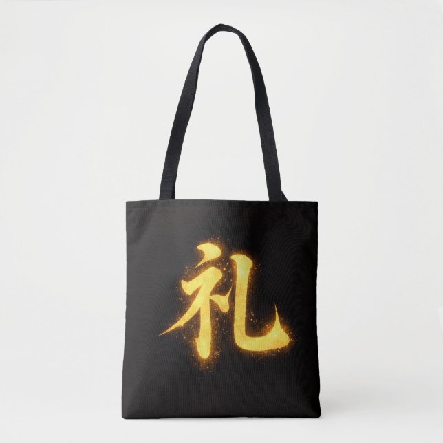Bolsa Tote Rei (礼) – One of the Seven Virtues of Bushidō  (Frente)