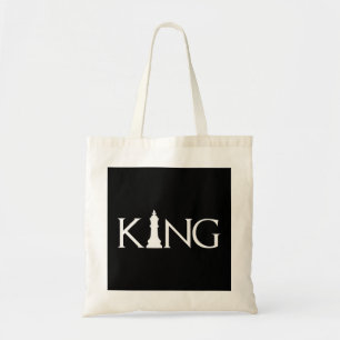 Bolsa Tote Rei Chess Piece Halloween Figuram Xadrez