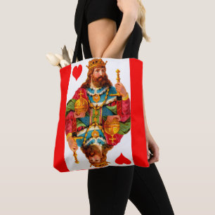 Bolsa Tote Rei de Copas e Rainha de Copas
