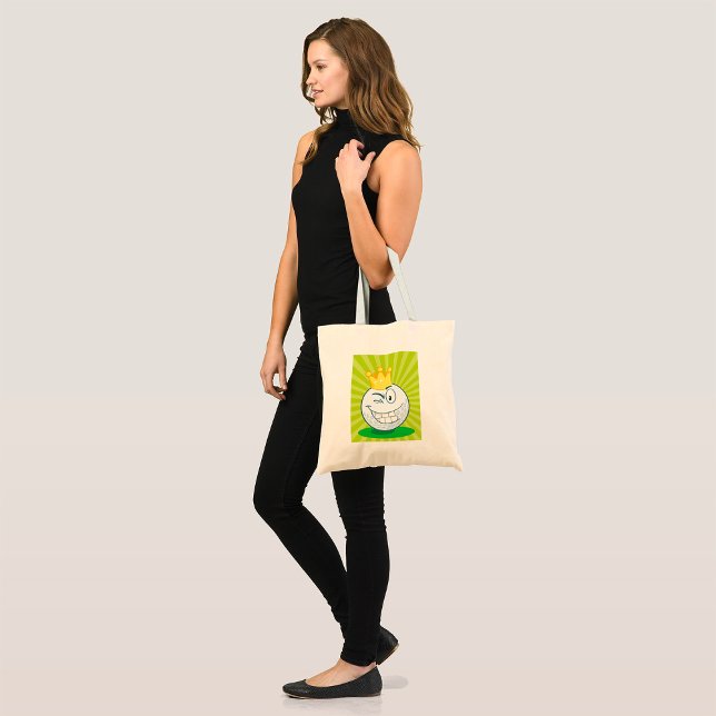 Bolsa Tote Rei do Golfe Bola de Golfe Engraçado (Criador carregado)