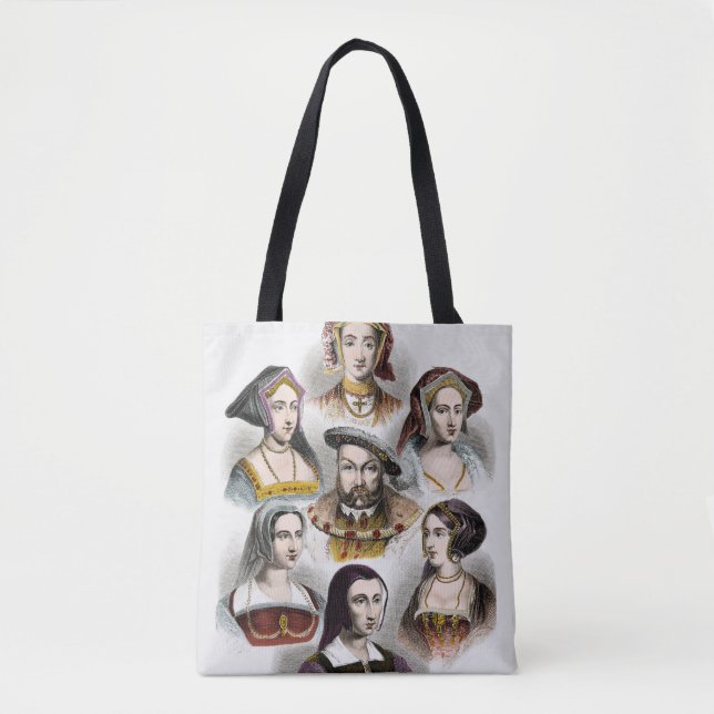 Bolsa Tote Rei Henry VIII de Inglaterra | suas seis esposas (Frente)