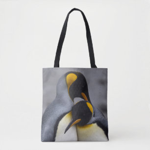 Bolsa Tote Rei pinguins no amor toda sobre - imprima o saco