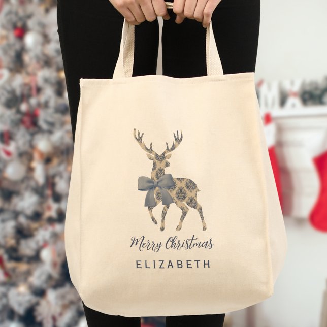 Bolsa Tote Reindeer de Chinoiserie Personalizado (Criador carregado)