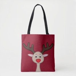 Bolsa Tote Reindeer personagem de desenho animado
