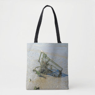 Bolsa Tote Rejeitado comprando a sacola do trole