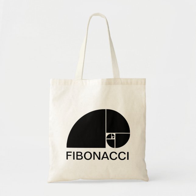Bolsa Tote Relação dourada, espiral de Fibonacci (Frente)