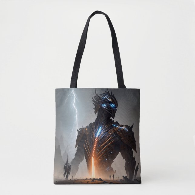 Bolsa Tote Relâmpago Cyborg Warrior (Frente)