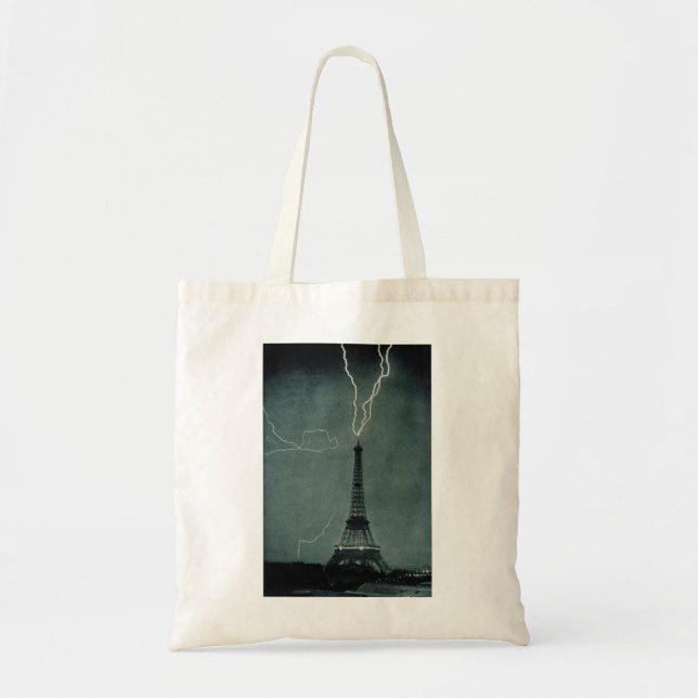 Bolsa Tote Relâmpago em choque com a Torre Eiffel (Frente)