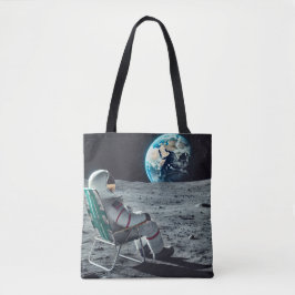 Bolsa Tote Relaxando a barra de ferramentas do astronauta - V