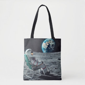 Bolsa Tote Relaxando a barra de ferramentas do astronauta - V