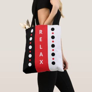 Bolsa Tote Relaxe pontos preto branco e vermelho