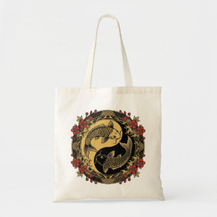 Bolsa Tote Relevo Redondo Ornamental do Dragão Imperial Chinê