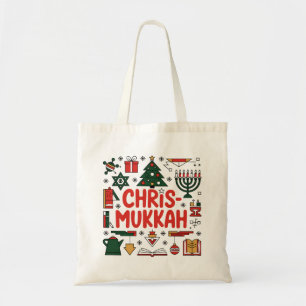Bolsa Tote Religião Judia de Natal Chrismukkah Hanukkah
