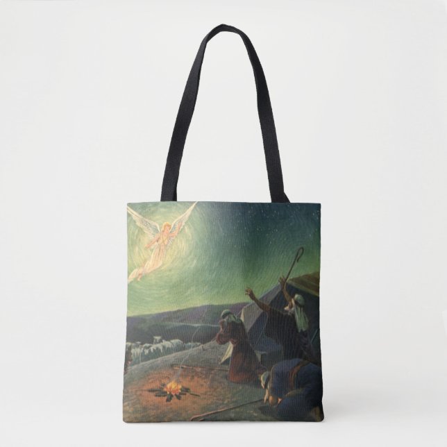 Bolsa Tote Religião Vintage, Anunciação aos Pastores (Frente)