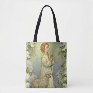 Bolsa Tote Religião Vintage, Cristo o Bom Pastor