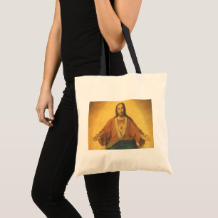 Bolsa Tote Religião Vintage, Sagrado Coração de Jesus Cristo