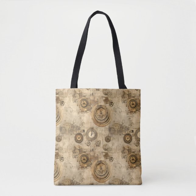 Bolsa Tote Relógio Russo Steampunk Grunge (2) (Frente)