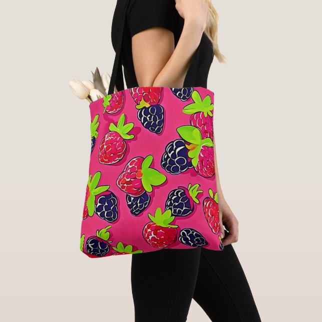 Bolsa Tote Remendo de Frutas: Design Doce (Close Up)