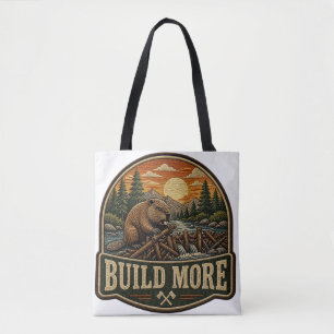Bolsa Tote Remendo Embroiderado ao Ar Livre Construa Mais Cas