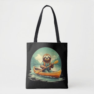 Bolsa Tote Remo Preguiça Canoa Amante Animais Engraçados Vint