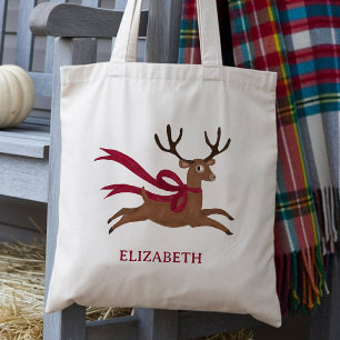 Bolsa Tote Rena Velha Usando Cachecol Vermelho Estilo Vintage