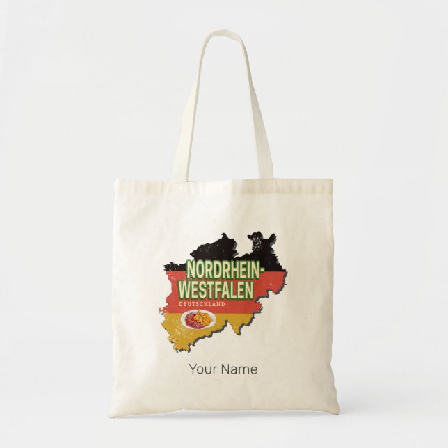 Bolsa Tote Renânia do Norte-Vestefália Alemanha Retro NRW Sou (Frente)