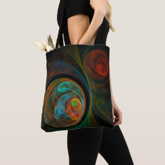 Bolsa Tote Renascimento de Abstrato de Arte Azul