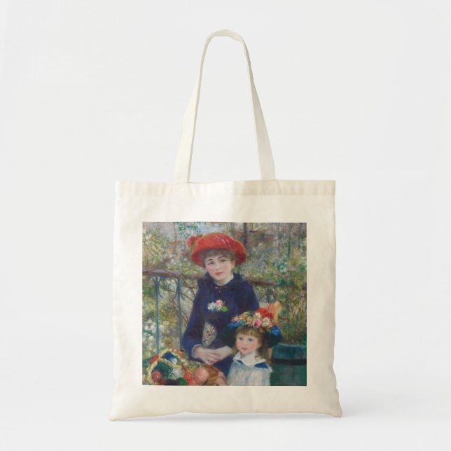 Bolsa Tote Renoir 2 Irmãs Terrace Impressionismo Francês (Frente)