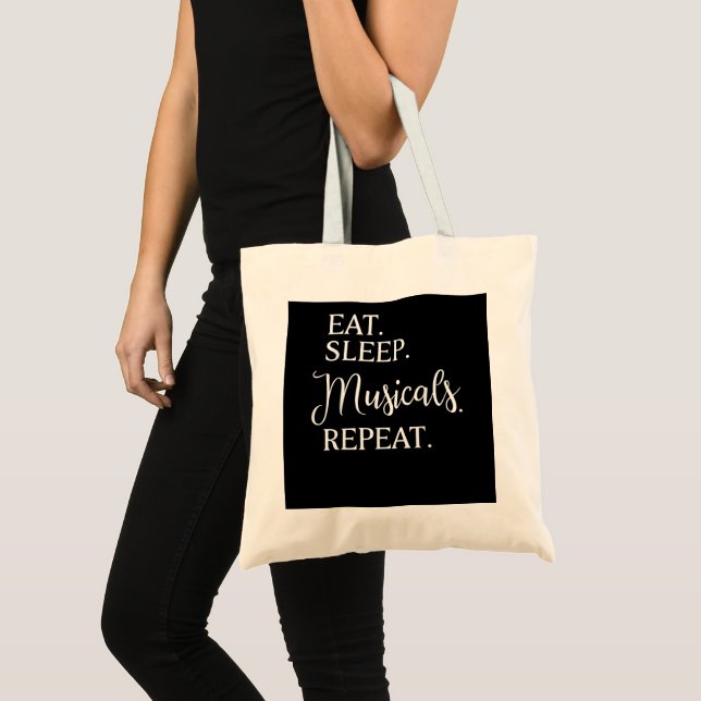 Bolsa Tote Repetição de Músicos do Sono (Frente (produto))