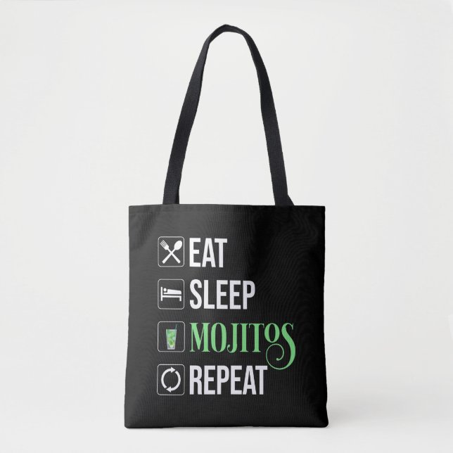 Bolsa Tote Repetir Mojitos de Sono (Frente)