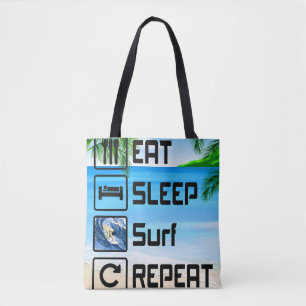 Bolsa Tote Repetir o Surf de latência