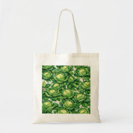 Bolsa Tote Repolho Verde Aquarela Botânica Vegetal