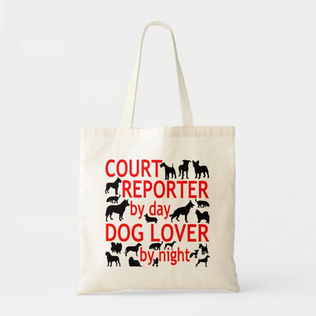 Bolsa Tote Repórter do Tribunal do Cachorro (Frente)