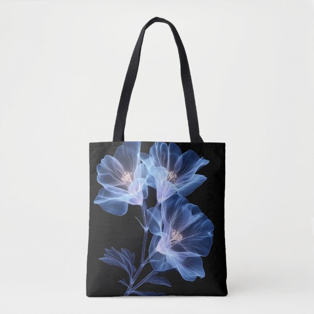 Bolsa Tote Representação artística de uma flor através de rai (Frente)