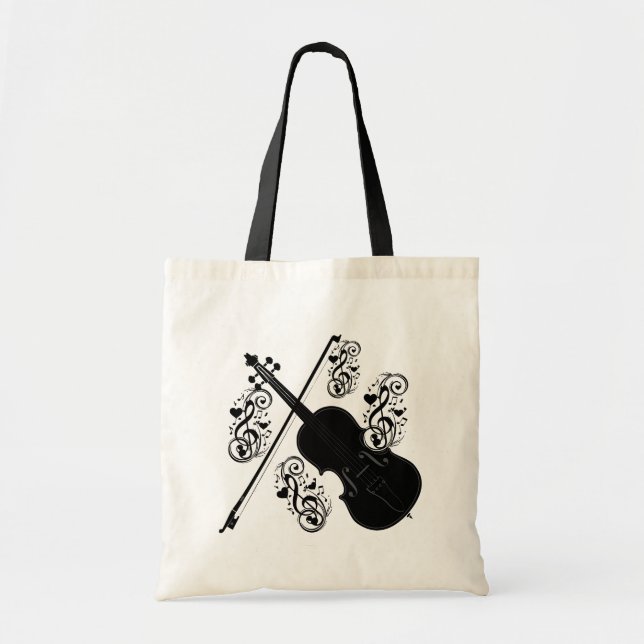 Bolsa Tote Reprodução de vamos, Violin_ (Frente)