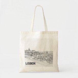 Bolsa Tote Reprodução do Lápis de Alfama em Lisboa