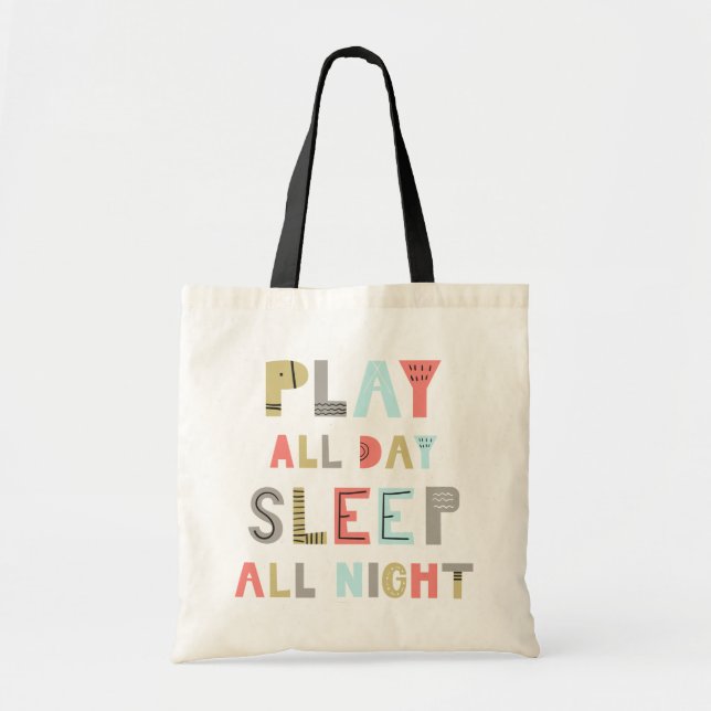 Bolsa Tote Reproduzir o Dia Inteiro (Frente)